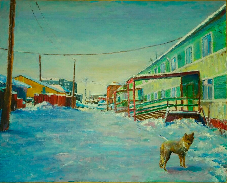 «Улица Хатанга» - картина художника Александра Сипаркина, Таймыр